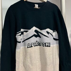 PINK Victoria's Secret Men's Sweater - Black and Cream